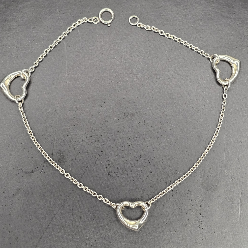 Tiffany & Co. Sterling Heart Link Bracelet - Silver